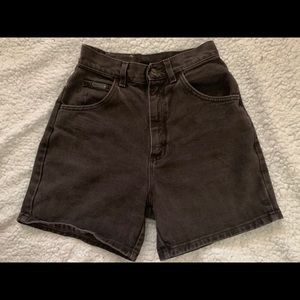 Lee black high waisted denim shorts vintage